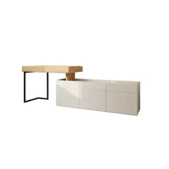 Meubella - Bureau Floren - Eiken - 2 lades Outlet