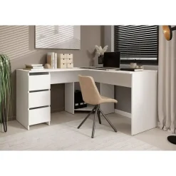Meubella - Bureau Fuenta - Wit - 142 cm