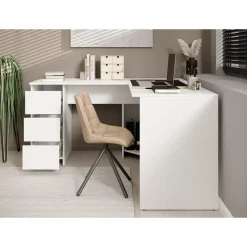 Meubella - Bureau Fuenta - Wit - 142 cm
