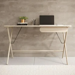 Meubella - Bureau Moron - Licht eiken - 135 cm Online