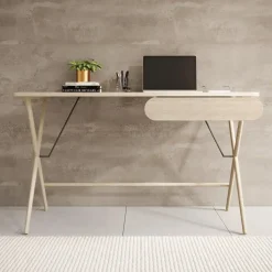 Meubella - Bureau Moron - Licht eiken - 135 cm Online