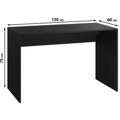 Meubella - Bureau Nyon - Zwart - 120 cm Best