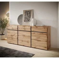 Meubella - Dressoir Cainan - Eiken - 180 cm Clearance
