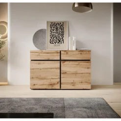 Meubella - Dressoir Cainan - Eiken - 119 cm Discount