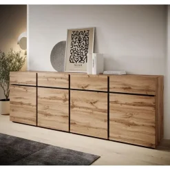 Meubella - Dressoir Cainan - Eiken - 225 cm Hot
