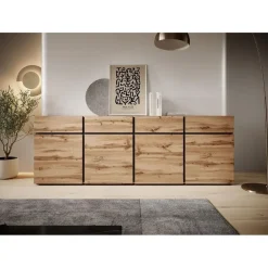 Meubella - Dressoir Cainan - Eiken - 225 cm Hot