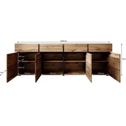 Meubella - Dressoir Cainan - Eiken - 225 cm Hot