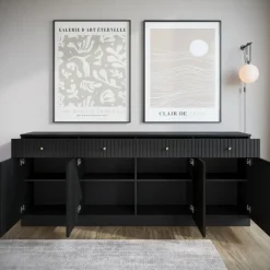 Meubella - Dressoir Dream - Zwart - 200 cm Best