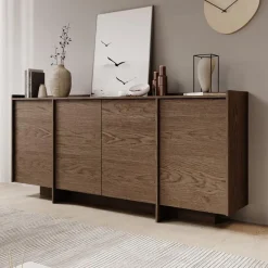Meubella - Dressoir Jaxon - Donker eiken - 200 cm Discount