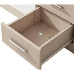 Meubella - Dressoir Lavina - Old wood - Antraciet - 190 cm Clearance