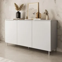 Meubella - Dressoir Malvare - Wit - 150 cm Discount