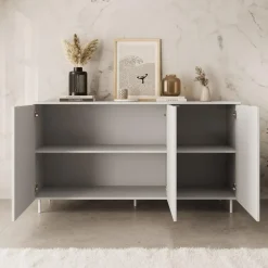 Meubella - Dressoir Malvare - Wit - 150 cm Discount