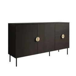 Meubella - Dressoir Monor - Zwart eiken - 160 cm Hot