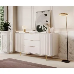 Meubella - Dressoir Nicola - Beige - 150 cm New