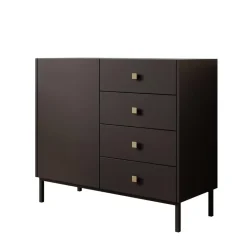 Meubella - Dressoir Norment - Zwart - 100 cm Outlet