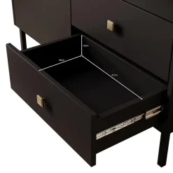 Meubella - Dressoir Norment - Zwart - 100 cm Outlet