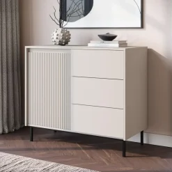 Meubella - Dressoir Orvana - Beige - 103 cm Clearance