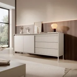 Meubella - Dressoir Saran - Beige - 187 cm Clearance