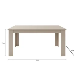 Meubella - Eetkamertafel Uverta - Beige - 220 cm - Uitschuifbaar Sale