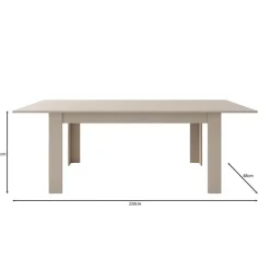 Meubella - Eetkamertafel Uverta - Beige - 220 cm - Uitschuifbaar Sale