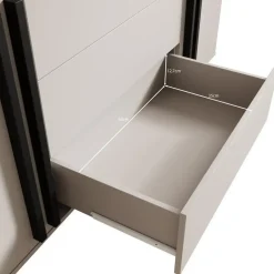 Meubella - Hydra - Dressoir - Zwart - 150x40x78 cm