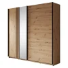 Meubella - Kledingkast Adyson - Eiken - 220 cm - Met spiegel Clearance