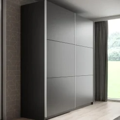 Meubella - Kledingkast Azrael - Grijs - 200 cm Discount