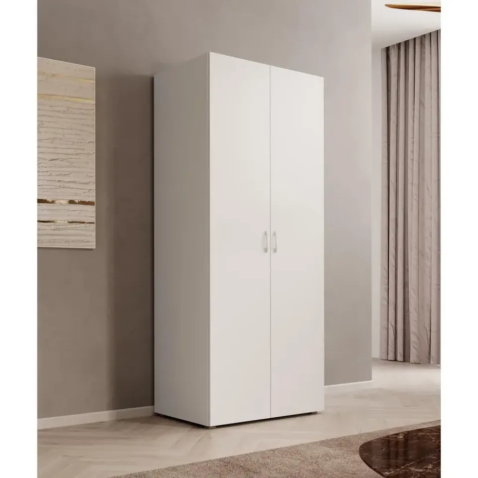 Meubella - Kledingkast Bernd - Wit - 74 cm Clearance