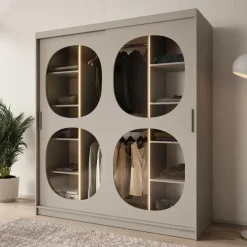 Meubella - Kledingkast Bravanti - Beige - 180 cm Online