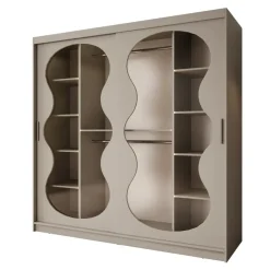 Meubella - Kledingkast Bunaro - Beige - 200 cm