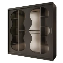 Meubella - Kledingkast Bunaro - Zwart - 200 cm Sale