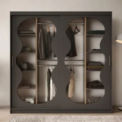 Meubella - Kledingkast Bunaro - Zwart - 200 cm Sale