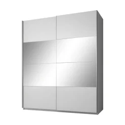 Meubella - Kledingkast Colorado - Wit - 180 cm - Met spiegel Clearance