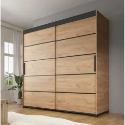 Meubella - Kledingkast Crown - Eiken - 200 cm Hot