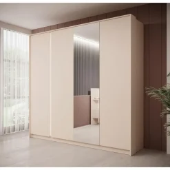 Meubella - Kledingkast Desert - Beige - 220 cm - Met spiegel Online