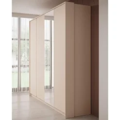 Meubella - Kledingkast Desert - Beige - 220 cm - Met spiegel Online
