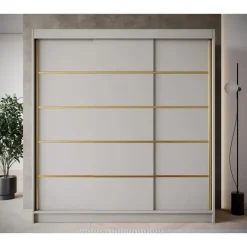 Meubella - Kledingkast Eagle - Beige - 200 cm