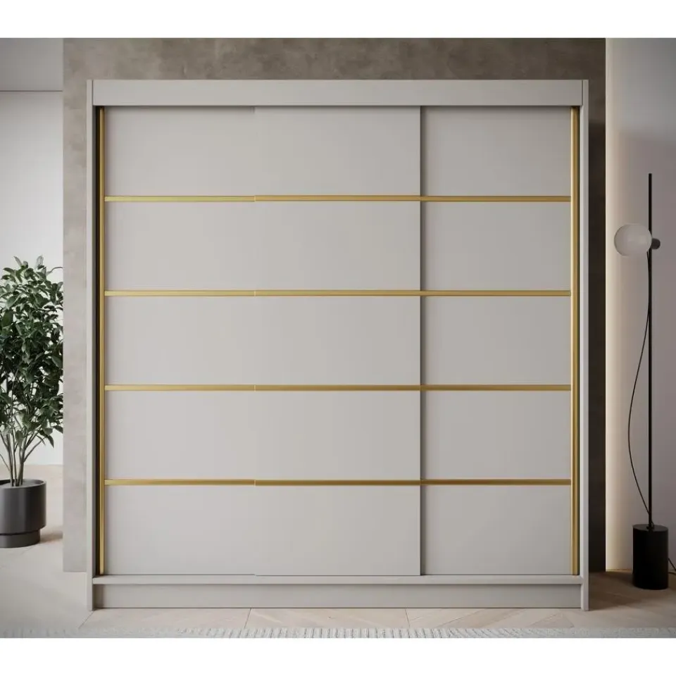 Meubella - Kledingkast Eagle - Beige - 200 cm