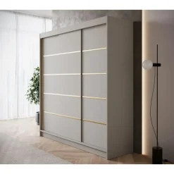 Meubella - Kledingkast Eagle - Beige - 200 cm