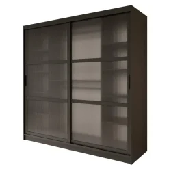 Meubella - Kledingkast Fessaro - Zwart - 200 cm Hot