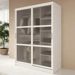 Meubella - Kledingkast Fessaro - Wit - 150 cm New