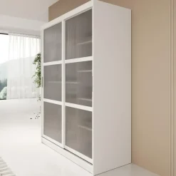 Meubella - Kledingkast Fessaro - Wit - 150 cm New