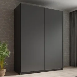 Meubella - Kledingkast Ganaro - Grijs - 150 cm Best