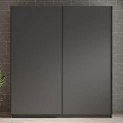 Meubella - Kledingkast Ganaro - Grijs - 180 cm Sale