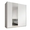 Meubella - Kledingkast Ganaro - Wit - 180 cm - Met spiegel Outlet