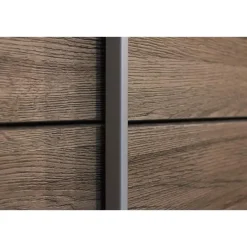 Meubella - Kledingkast Gina - Eiken - 270 cm - Met spiegel New