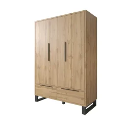 Meubella - Kledingkast Harlow - Eiken - 145 cm Outlet