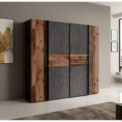 Meubella - Kledingkast Kassel - Old wood - Grijs - 200 cm Sale