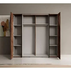 Meubella - Kledingkast Kassel - Old wood - Grijs - 200 cm Sale