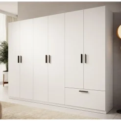 Meubella - Kledingkast Lillian - Wit - 270 cm Hot